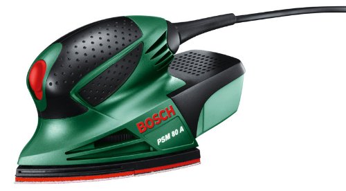 Bosch PSM 80 A - Multilijadora, 3 hojas de lija RedWood, con maletín (80 W, nº carreras en vacío: 20.000 min-1, Ø circuito oscilante: 1,4 mm)