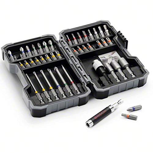 Bosch - Set de 43 unidades para atornillar y llaves de vaso (Ph,Pz,Sl,H,T,Th)