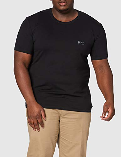 BOSS T-shirt Rn 2p Co/el Camiseta, Negro (Black 1), Large (Pack de 2) para Hombre