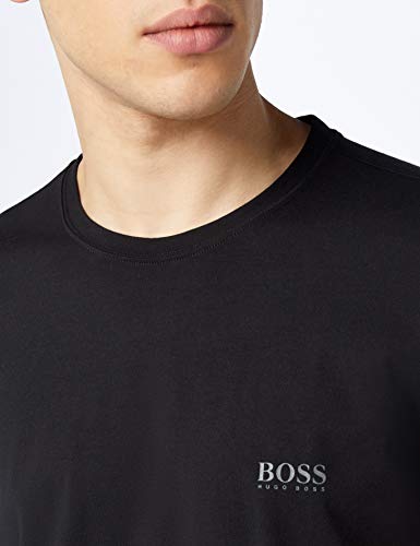 BOSS T-shirt Rn 2p Co/el Camiseta, Negro (Black 1), Large (Pack de 2) para Hombre