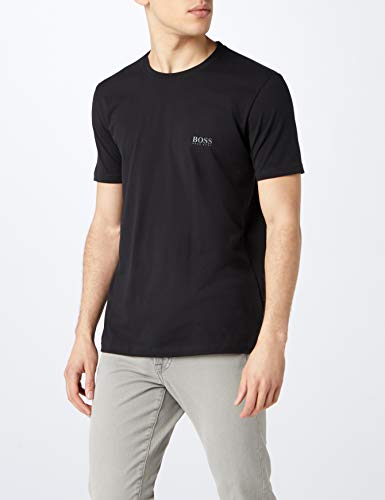 BOSS T-shirt Rn 2p Co/el Camiseta, Negro (Black 1), Large (Pack de 2) para Hombre