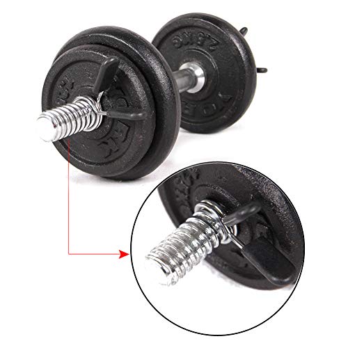 Bostar Cierres de Pinzas de Resorte para Levantamiento de Pesas para Mancuernas para Barra de Pesas, Pinza Barra Pesas para Entrenamiento de Fuerza,6Pcs/Set (28MM)