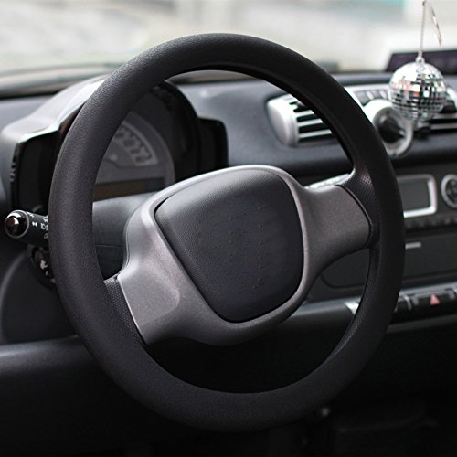 Bostar Funda Silicona de Volante de Coche Resplandor de la cubierta de guante auto del volante del coche de textura de cuero de silicona(Negro) Bostar Funda Silicona de Volante de Coche Resplandor de la cubierta de guante auto del volante del coche de textura de cuero de silicona(Negro)