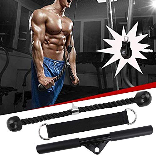 Bostar Polea Gimnasio, Maquina Fitness para Casa, Maquina de Musculacion Entrenamiento de Fuerza del Brazo, Ejercicio Casa, Antebrazos Gimnasio, Cuerda Triceps con Accesorios Entrenamiento