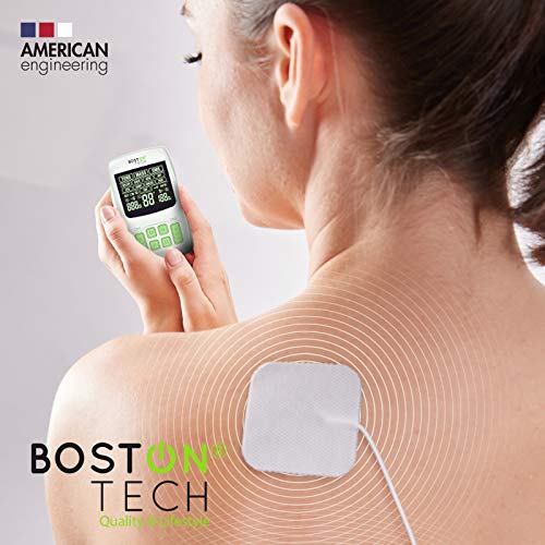 Boston Tech WE112 - Boston Tech - We-112 - Electroestimulador Digital Profesional 3 En 1, Tens, Ems, Masaje. Alivio Al Dolor Y Fortalecimiento Muscular General, Pantalla Lcd, 2 Canales, 4 Boston Tech WE112 - Boston Tech - We-112 - Electroestimulador Digital Profesional 3 En 1, Tens, Ems, Masaje. Alivio Al Dolor Y Fortalecimiento Muscular General, Pantalla Lcd, 2 Canales, 4