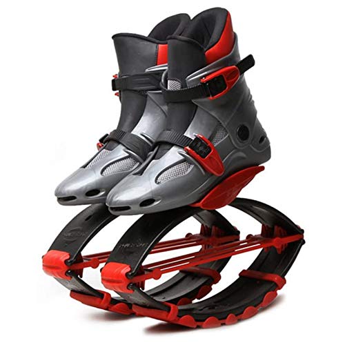 Botas de Gravedad Botas para niños Adolescentes Young Jumps Zapatos De Salto De Canguro Gravedad Botas de 20 a 70 kg Uso Interior Al Aire Libre,Gray Red,36/38EU