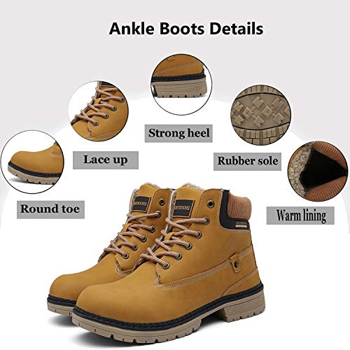 Botas de Nieve Hombre Mujer Cálido Botines Planas Invierno Impermeables Zapatos Senderismo Zapatillas Deportes Trekking Confortables Sneakers