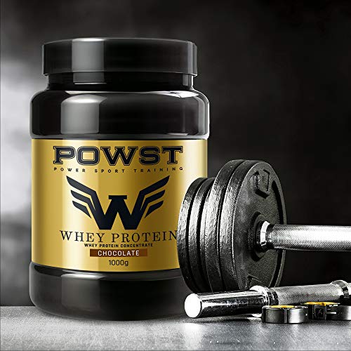 Bote Proteina Whey, Proteína de suero de leche en polvo, 1Kg (sabor Chocolate) POWST Bote Proteina Whey, Proteína de suero de leche en polvo, 1Kg (sabor Chocolate) POWST