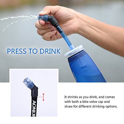 Botella blanda comprimible Docooler con pajita, sin BPA, para corredores, 600ML(1PCS), 600 ml Botella blanda comprimible Docooler con pajita, sin BPA, para corredores, 600ML(1PCS), 600 ml