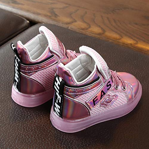 Botines Casuales Led NiñOs Y NiñAs Zapatillas Antideslizantes Zapatillas De Deporte Zapatos Luminosos Lentejuelas Zapatos Planos Halloween/Navidad/AñO Nuevo Regalo/Zapatos De Fiesta De CumpleañOs