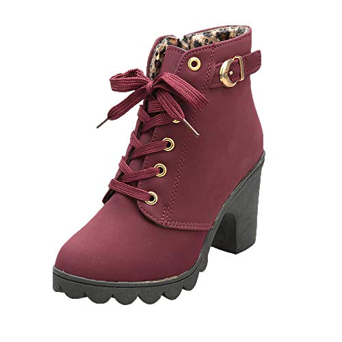 Botines Mujer Tacon Plataforma Botas Invierno Moda 2019 Zapatos Militares con Cordones Botines de Tacón Grueso Zapatos de Discoteca Antideslizante Botin Hebillas Yvelands(rojo,38) Botines Mujer Tacon Plataforma Botas Invierno Moda 2019 Zapatos Militares con Cordones Botines de Tacón Grueso Zapatos de Discoteca Antideslizante Botin Hebillas Yvelands(rojo,38)