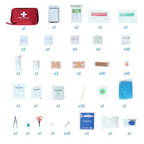 Botiquín de Primeros Auxilios de 180 Piezas WEINAS® Kit de Primeros Auxilios Súper Compacto y Profesional para Hogar, Oficina, Deportes, Senderismo, Supervivencia, Emergencias, Viajes, Camping - Rojo Botiquín de Primeros Auxilios de 180 Piezas WEINAS® Kit de Primeros Auxilios Súper Compacto y Profesional para Hogar, Oficina, Deportes, Senderismo, Supervivencia, Emergencias, Viajes, Camping - Rojo