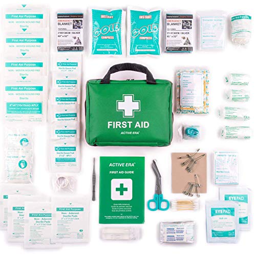 Botiquín de Primeros Auxilios Premium de 220 piezas. Incluye el kit para el lavado de ojos, 2 x Bolsas de Hielo y una Manta de Emergencia. Para el Hogar, Oficina, Coche, Caravana, Viajes y Deportes Botiquín de Primeros Auxilios Premium de 220 piezas. Incluye el kit para el lavado de ojos, 2 x Bolsas de Hielo y una Manta de Emergencia. Para el Hogar, Oficina, Coche, Caravana, Viajes y Deportes