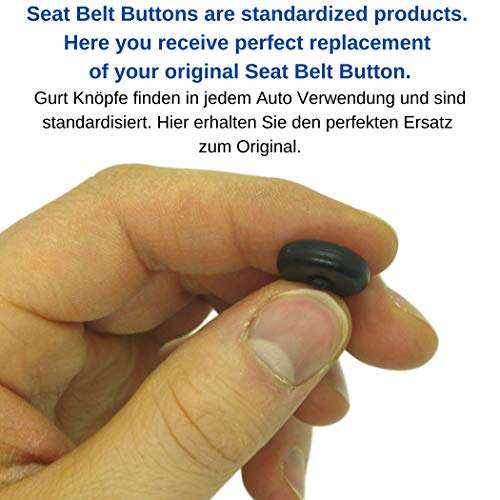 Botón de cinturón universal, 10x desove, hecho de plástico duro, la misma calidad que las piezas de repuesto originales, adecuado para todas las marcas de automóviles, bloqueo de retorno del cinturón