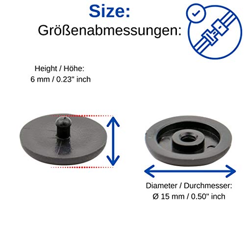 Botón de cinturón universal, 10x desove, hecho de plástico duro, la misma calidad que las piezas de repuesto originales, adecuado para todas las marcas de automóviles, bloqueo de retorno del cinturón