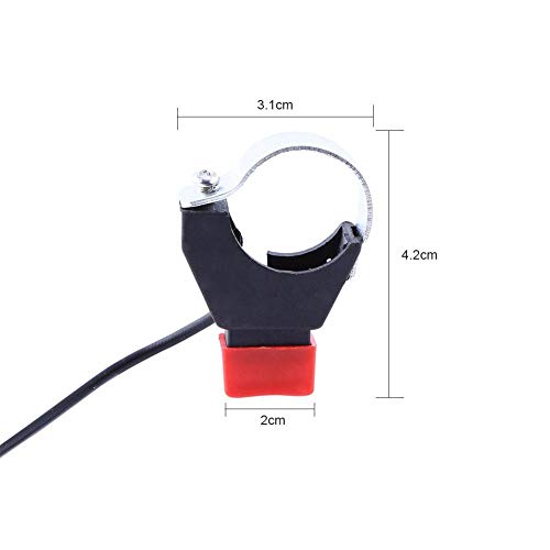 Botón de interruptor de parada universal, Interruptor de parada de llama de parada del motor de seguridad con línea para mini Moto Quad Dirt Bike, para 22mm manillar 49cc motocicleta Botón de interruptor de parada universal, Interruptor de parada de llama de parada del motor de seguridad con línea para mini Moto Quad Dirt Bike, para 22mm manillar 49cc motocicleta