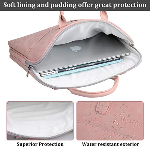 BOTRE 13-15.6 Pulgadas Bolso de Mujer Bandolera Ordenadores Multifuncional Maletín Hombre Funda para Portátil Macbook Air iPad Moda y Negocios (15.6pouces, Rosa) BOTRE 13-15.6 Pulgadas Bolso de Mujer Bandolera Ordenadores Multifuncional Maletín Hombre Funda para Portátil Macbook Air iPad Moda y Negocios (15.6pouces, Rosa)