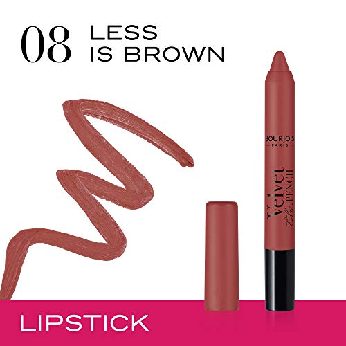 Bourjois Velvet The Pencil - Pintalabios. Tono 8 Less is Brown, 3g