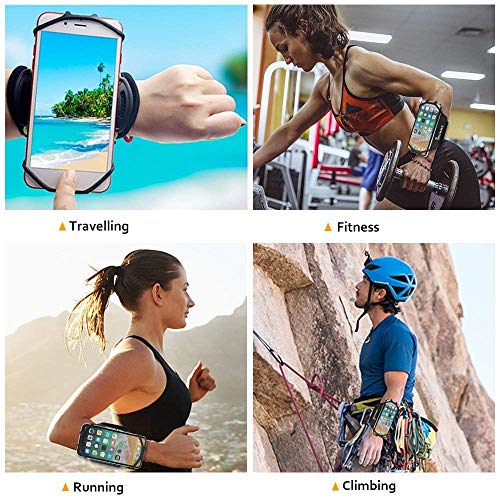 Bovon Brazalete Movil Running, Brazalete Deportivo Transpirable con 360° Rotación & Bolsillito de Llaves Compatible con iPhone 12 Pro Max/12 Mini/11pro Max/11pro/11, Samsung Galaxy S9(4"-6.5")