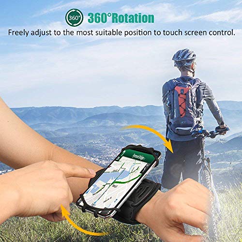 Bovon Brazalete Movil Running, Brazalete Deportivo Transpirable con 360° Rotación & Bolsillito de Llaves Compatible con iPhone 12 Pro Max/12 Mini/11pro Max/11pro/11, Samsung Galaxy S9(4"-6.5")