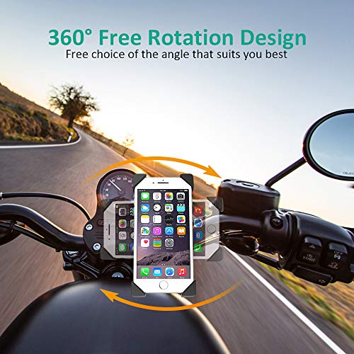 Bovon Soporte Movil Bicicleta, Anti Vibración Soporte Movil Bici Montaña con 360° Rotación para Moto, Universal Manillar Compatible con iPhone 12/12 Pro/12 Mini/11 Pro MAX y 3.5"-6.5" Móvil