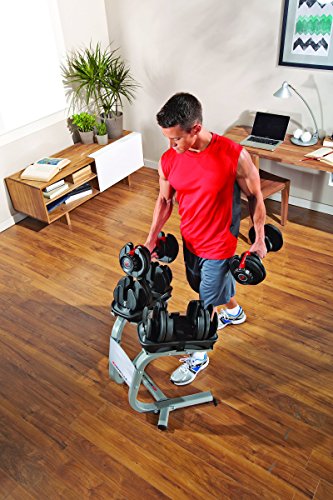 Bowflex SelectTech 552i macuerna 2-24 kg (1 mancuerna) Ajustables para Hogar, Adultos Unisex, Rojo, Negro, Gris, Talla Única