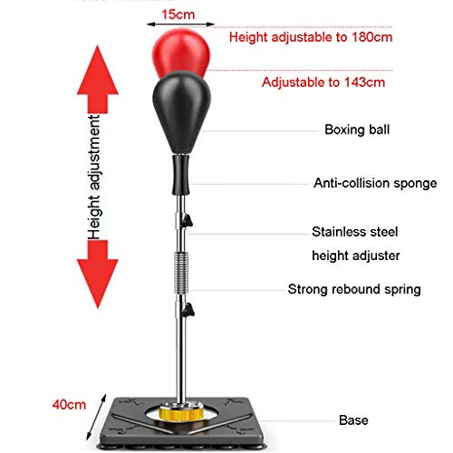 Boxeo Material de Gimnasio Cobra Bag Reflex Ball Cobra Bag Objetivo De Entrenamiento De Reacción De Bola De Velocidad Equipo De Entrenamiento Físico, Ajuste De Altura 143~180cm