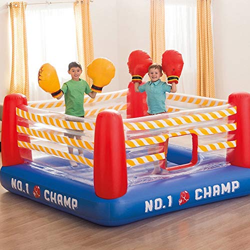 Boxing Ring Juguetes Inflables para Niños, Trampolín Infantil Respetuoso con el Medio Ambiente, Al Aire Libre en Interiores