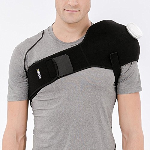 Bracoo IA80 I Bolsa para Tratamiento de Frío y Calor con Banda de Neopreno SIN Látex. Alivio Dolor Crónico o Puntual en Hombro, Abdominales. Ideal recuperación lesión deportiva o dolor menstrual