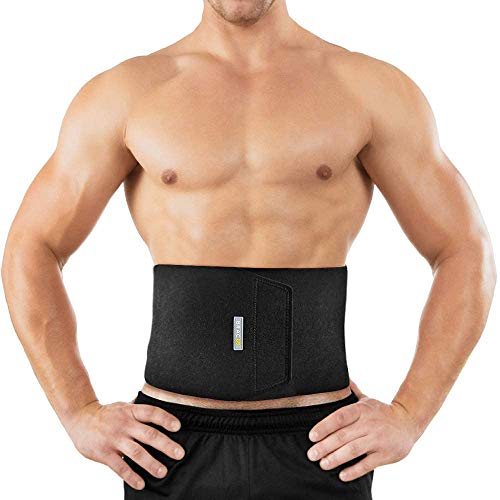 Bracoo SE20 I Cinturón Adelgazante con Efecto Sauna. Acelera la Quema de Calorías Durante Sesiones de Ejercicio. para Vientre Plano Unisex. Talla Única