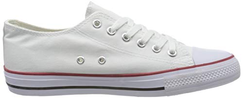 BRANDELIA Canvas de Lona Estilo Casual y Deportivo Zapatillas Unisex, Blanco, 40 EU BRANDELIA Canvas de Lona Estilo Casual y Deportivo Zapatillas Unisex, Blanco, 40 EU