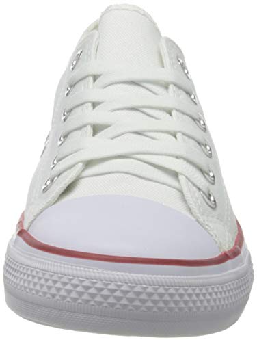 BRANDELIA Canvas de Lona Estilo Casual y Deportivo Zapatillas Unisex, Blanco, 40 EU BRANDELIA Canvas de Lona Estilo Casual y Deportivo Zapatillas Unisex, Blanco, 40 EU