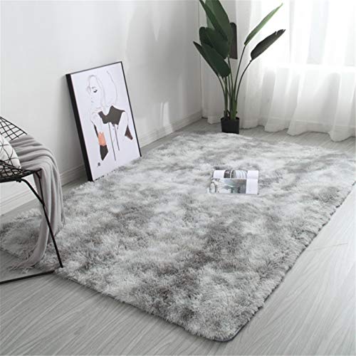 Brandname Alfombras Ultra Suaves Modernas para Interiores Alfombras de Sala de Estar mullidas Adecuado para niños Dormitorio Decoración para el hogar Alfombras de guardería (Gris, 80 x 120 cm)