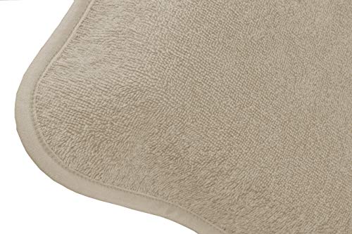 Brandsseller - Funda para tumbona, toalla para playa y piscina, 100% algodón, aprox. 75 x 200 cm, textil, Gris pardo/gris., 75x200 cm