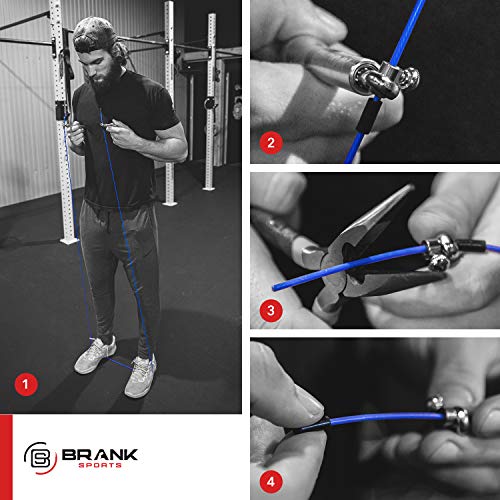 BRANK SPORTS® Comba Crossfit con 3 Cables | Cuerda Saltar Profesional Ajustable | Combas Crossfit Hombre y Mujer | Comba de Boxeo Speed Rope para Entrenamiento Funcional | Garantía 365 días