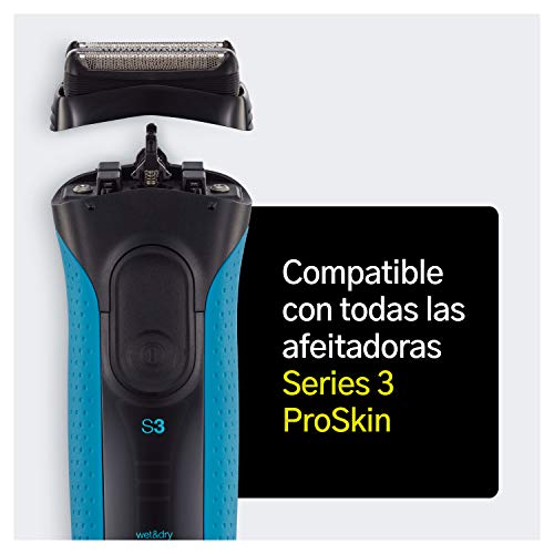 Braun Series 3 32B Cabezal de Recambio Negro para Afeitadora Eléctrica Hombre, Compatible con las Afeitadoras Series 3 ProSkin