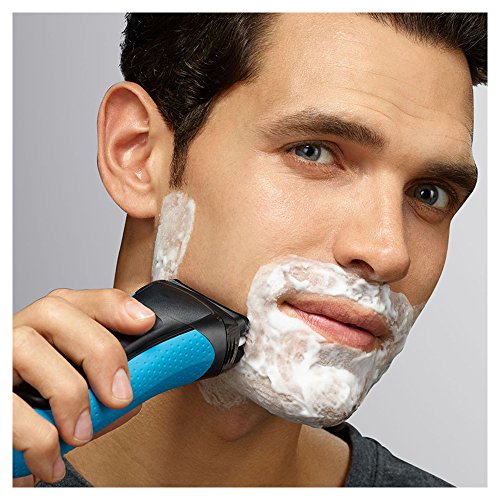 Braun Series 3 ProSkin 3010 s Afeitadora eléctrica hombre, Afeitadora Barba Inalámbrica y Recargable, Wet&Dry, Máquina de Afeitar para Hombre, Negro/Azul