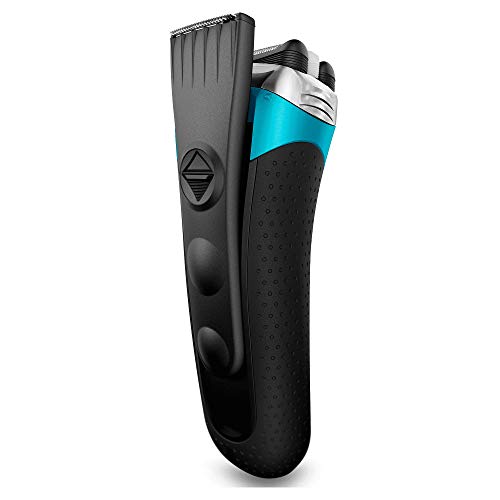 Braun Series 3 ProSkin 3080 s - Afeitadora eléctrica hombre, afeitadora barba inalámbrica y recargable, Wet&Dry, máquina de afeitar, recortadora de precisión extraíble, negro/azul + base de carga