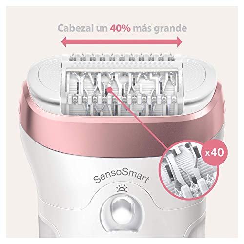 Braun Silk-épil 9 9-890 Depiladora Eléctrica Mujer para Una Depilación Duradera, Incluye Capuchón de Masaje de Alta Frecuencia para Una Depilación Extra Suave, Blanco/Oro Rosa Braun Silk-épil 9 9-890 Depiladora Eléctrica Mujer para Una Depilación Duradera, Incluye Capuchón de Masaje de Alta Frecuencia para Una Depilación Extra Suave, Blanco/Oro Rosa
