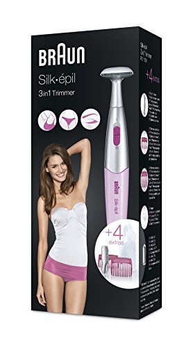 Braun Silk-épil FG1100 - Recortadora de precisión para la zona del bikini y cejas, color rosa