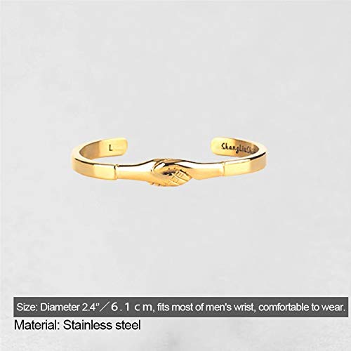 Brawdress Titanium Steel Bracelets Shake Hands Jewelry Vintage Rocking Bangles Gifts for Women Men, Personalized Bracelets