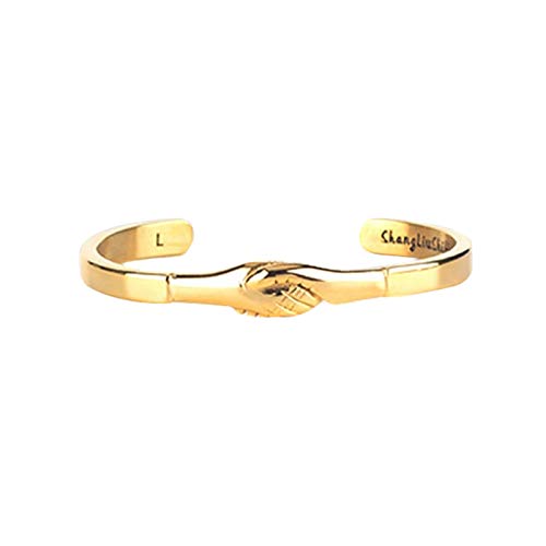 Brawdress Titanium Steel Bracelets Shake Hands Jewelry Vintage Rocking Bangles Gifts for Women Men, Personalized Bracelets