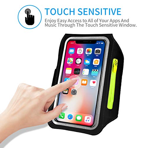 Brazalete Deportivo para Correr con Bolsa de Airpods, Brazalete Móvil Deportivo Ajustable para iPhone 12 11 Pro XS MAX XR X, Galaxy S10 Plus/S10e, hasta 6,5" (Negro) Brazalete Deportivo para Correr con Bolsa de Airpods, Brazalete Móvil Deportivo Ajustable para iPhone 12 11 Pro XS MAX XR X, Galaxy S10 Plus/S10e, hasta 6,5" (Negro)