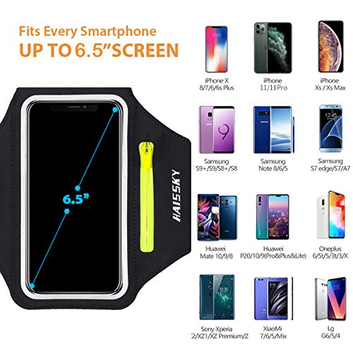 Brazalete Deportivo para Correr con Bolsa de Airpods, Brazalete Móvil Deportivo Ajustable para iPhone 12 11 Pro XS MAX XR X, Galaxy S10 Plus/S10e, hasta 6,5" (Negro) Brazalete Deportivo para Correr con Bolsa de Airpods, Brazalete Móvil Deportivo Ajustable para iPhone 12 11 Pro XS MAX XR X, Galaxy S10 Plus/S10e, hasta 6,5" (Negro)