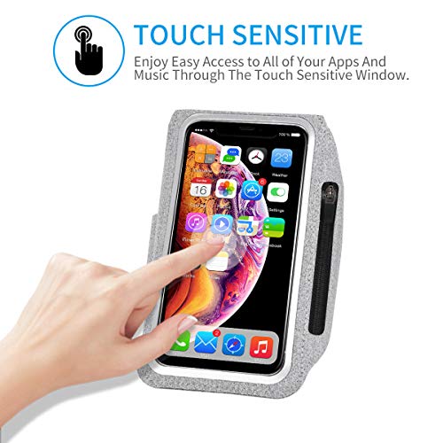 Brazalete Deportivo para Correr con Bolsa de Airpods, Brazalete Móvil Deportivo Ajustable para iPhone 12/12Pro/11/11 Pro/XR/XS/X/8 Plus/7 Plus/8/7/6s/6, Galaxy S10/S9/S9+ hasta 6,5" (Gris) Brazalete Deportivo para Correr con Bolsa de Airpods, Brazalete Móvil Deportivo Ajustable para iPhone 12/12Pro/11/11 Pro/XR/XS/X/8 Plus/7 Plus/8/7/6s/6, Galaxy S10/S9/S9+ hasta 6,5" (Gris)