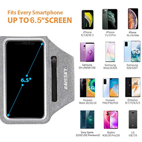 Brazalete Deportivo para Correr con Bolsa de Airpods, Brazalete Móvil Deportivo Ajustable para iPhone 12/12Pro/11/11 Pro/XR/XS/X/8 Plus/7 Plus/8/7/6s/6, Galaxy S10/S9/S9+ hasta 6,5" (Gris) Brazalete Deportivo para Correr con Bolsa de Airpods, Brazalete Móvil Deportivo Ajustable para iPhone 12/12Pro/11/11 Pro/XR/XS/X/8 Plus/7 Plus/8/7/6s/6, Galaxy S10/S9/S9+ hasta 6,5" (Gris)