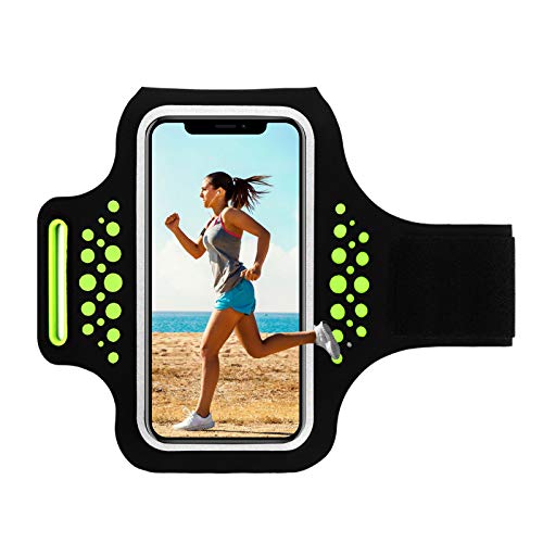 Brazalete Deportivo Running Compatible para Móviles iPhone X/7/8, Galaxy S8/S7/S6, Impermeable a Prueba de Sudor, tienen un Bolsillito, perfecto para Fútbol, Gimnasio o Ciclismo