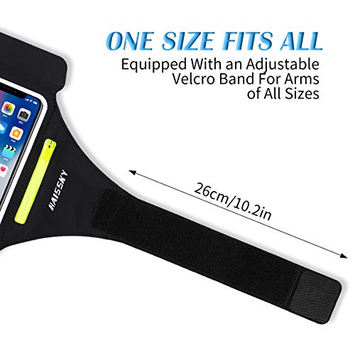 Brazalete Deportivo,Brazalete Correr Móvil para iPhone 12/11/11 Pro/XR/XS max/8/7 Plus/6s, Samsung Galaxy A50s/A30s/ S10/S10/S9/S9/ S8/S7 hasta 6.5", Touch ID, Brazalete teléfono con Airpods Holder