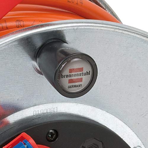 Brennenstuhl Garant S - Carrete de manguera para lavadora a presión (chapa de acero, IP 44, 25 m)