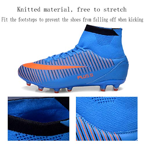 Brfash Botas de Fútbol Spike Profesionales Hombre Adulto Training High-Top Zapatos de Fútbol